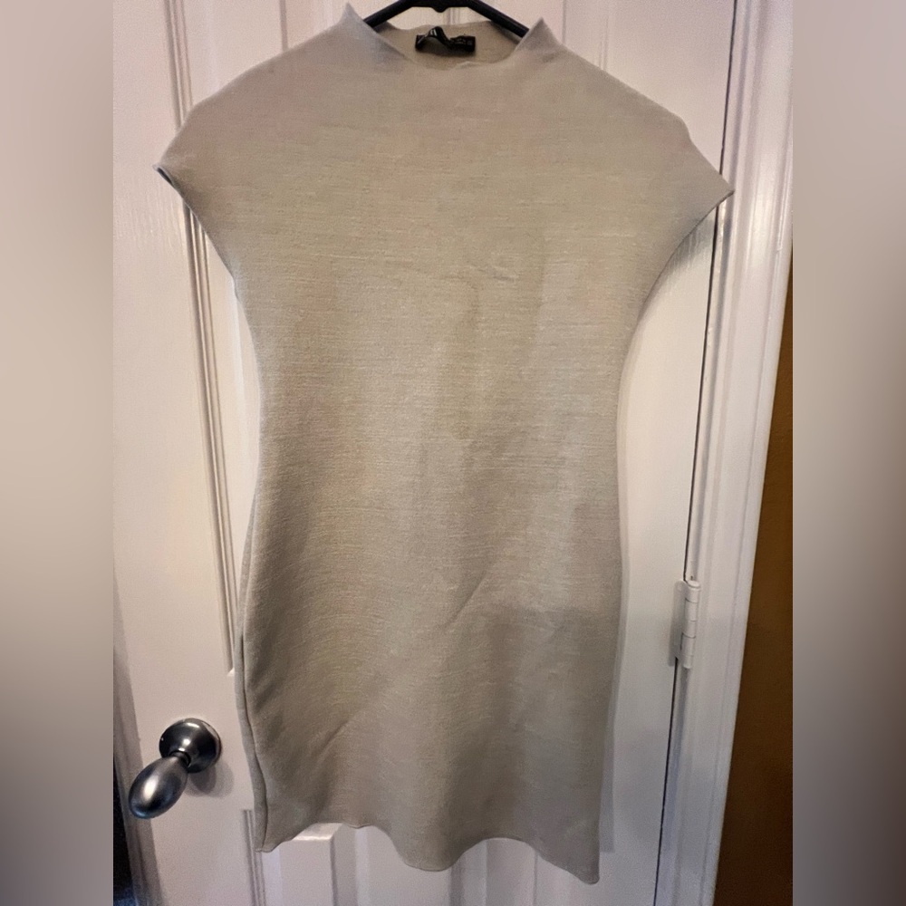 Zara Creamy Beige Women's Mini Dress, size medium